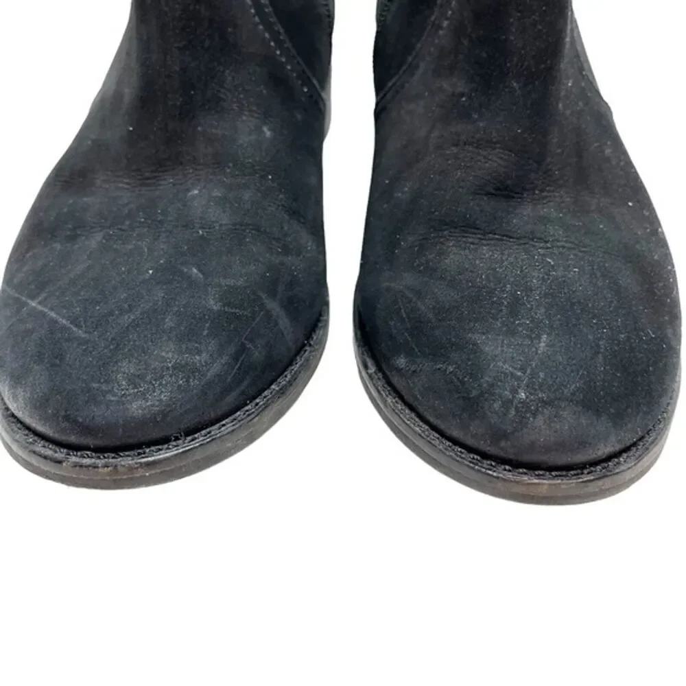 STEVE MADDEN CHANCES Genuine Leather Exposed Zipper Ankle Boots Booties sz 8